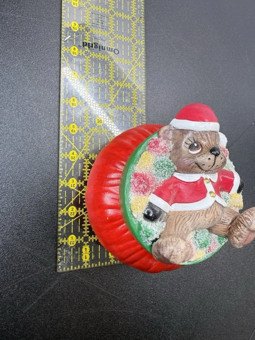 Vintage Dona's Mold Bear Sugar Gum Drops Trinket Box Candy Dish Christmas Decor